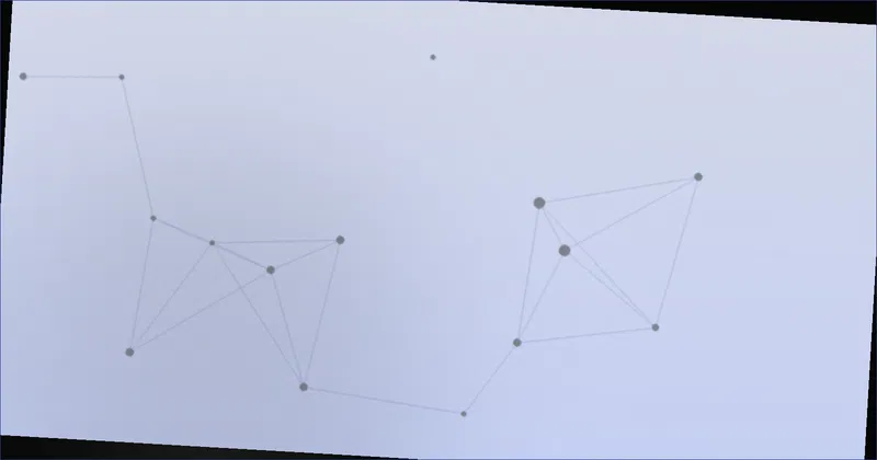 A political simulation game screen showing a web of policies linked to voter groups